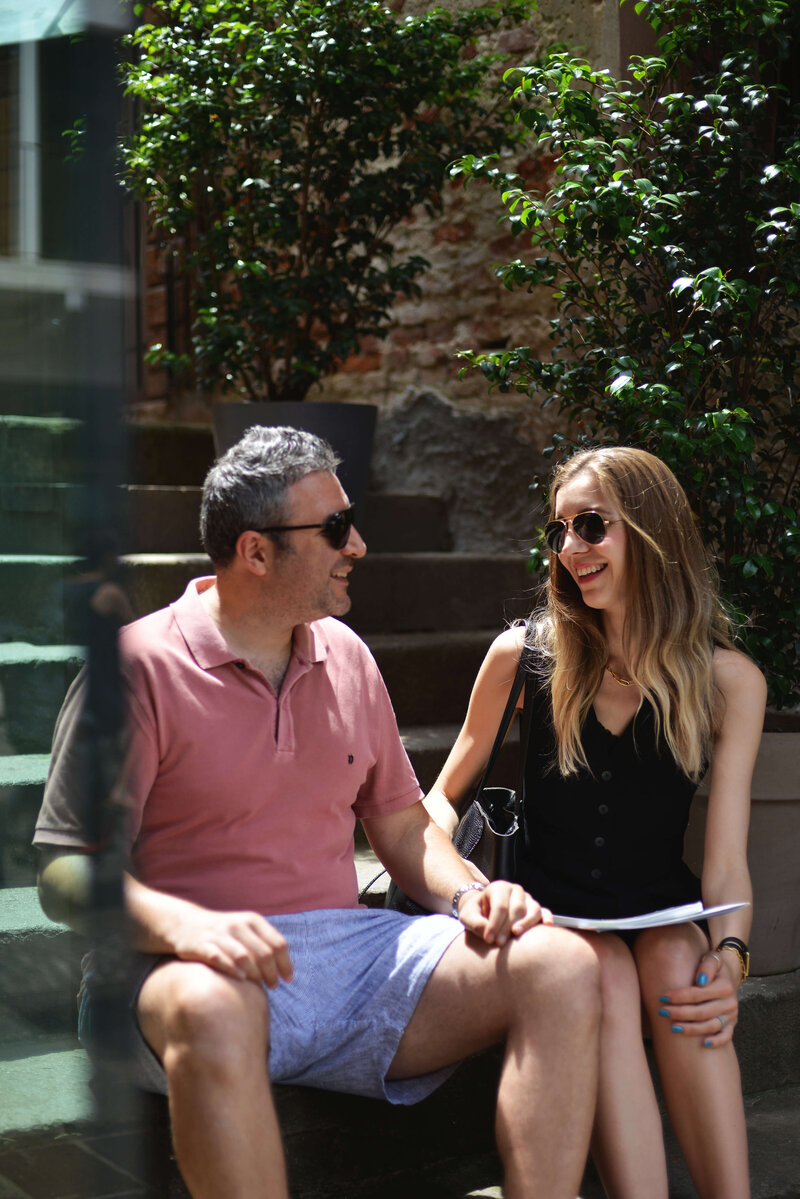 Chantelle and Giovanni, founders of Italian on Tour, small group food and wine trips to Italy