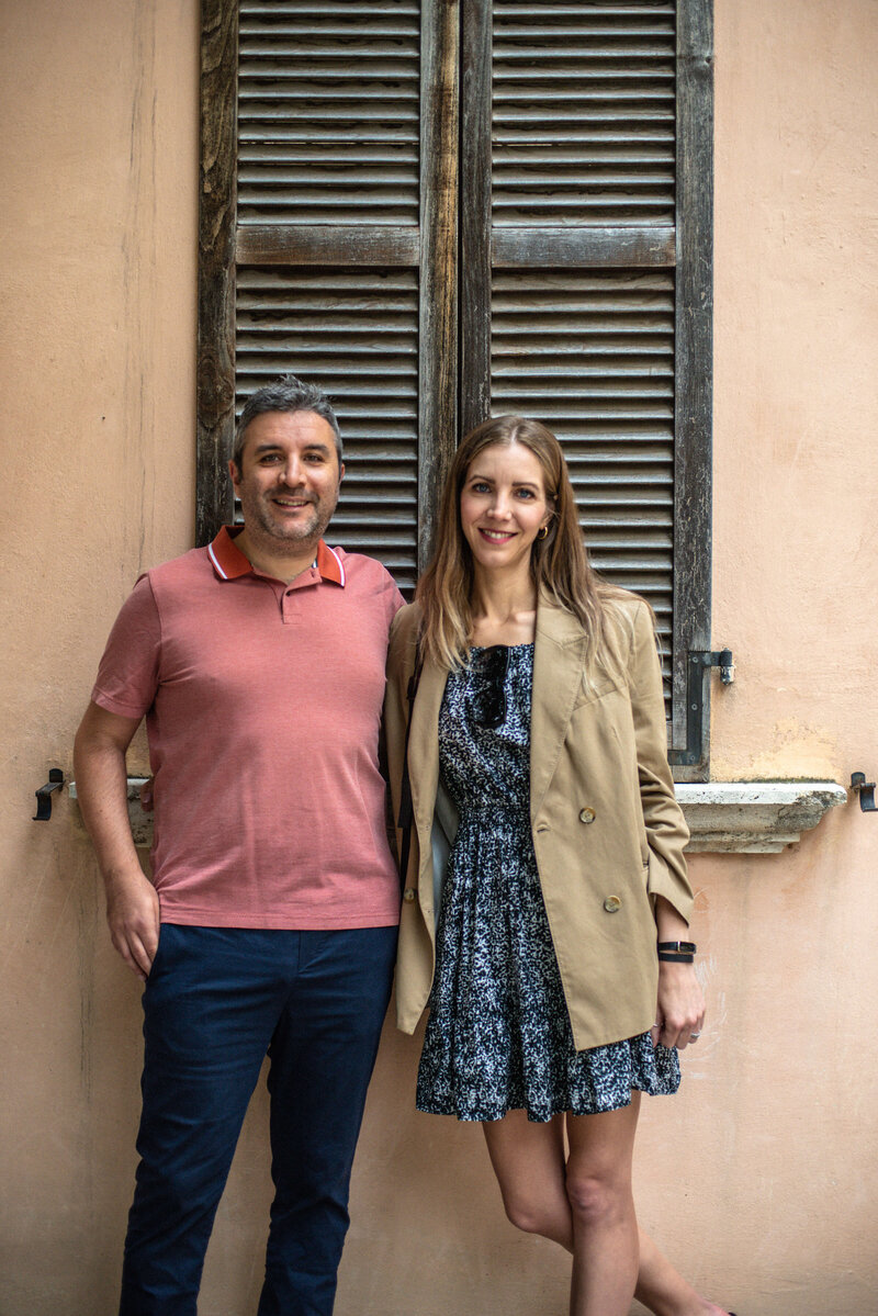 Chantelle and Giovanni, co-founders of The Italian on Tour, small group travel to Italy