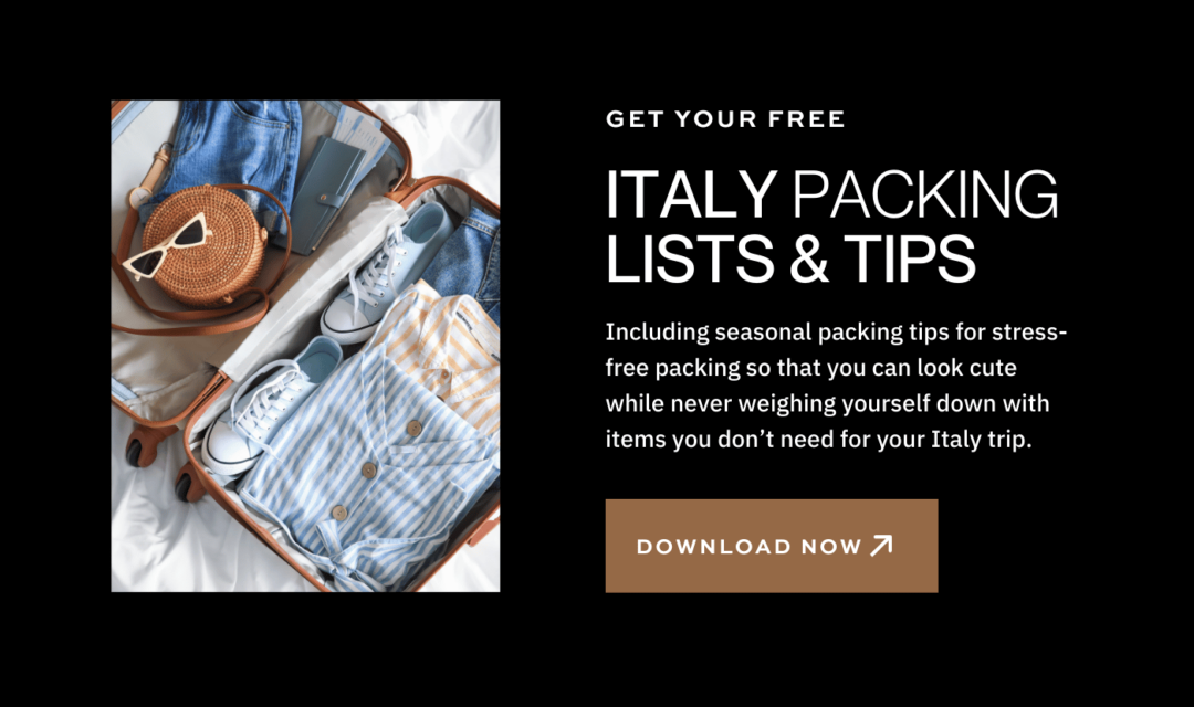 lead magnet form for free italy packing lists
