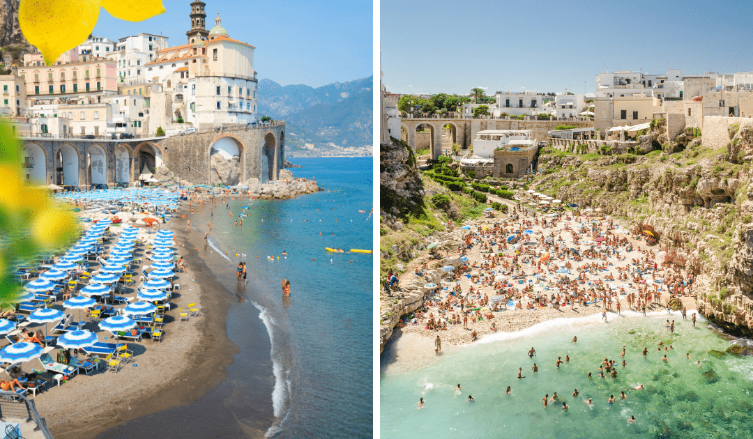 amalfi coast vs puglia beaches