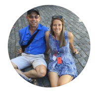 A couple posing together sharing their positive review of their small group trip with The Italian on Tour