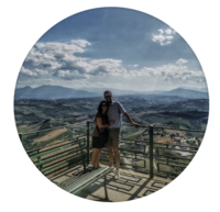 Rachel's photo accompanied with their positive review of their small group trip with The Italian on Tour
