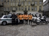 Our police escort in Turin
